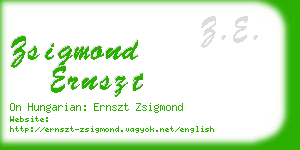 zsigmond ernszt business card